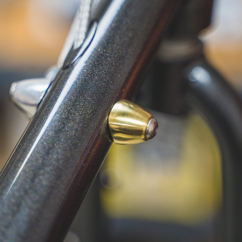 Brass Downtube Shifter Boss Cover